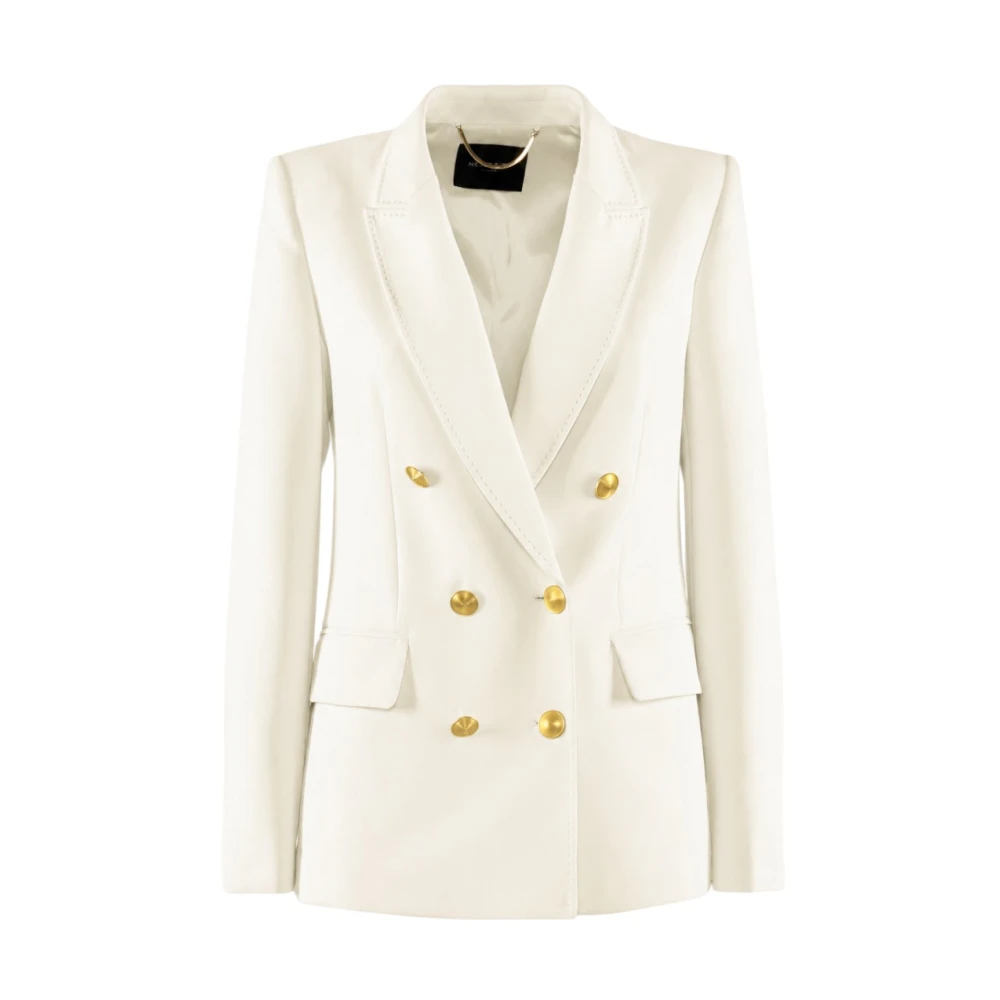 Nenette Damen Beige - Taillierter Zweireiher-Blazer - Jackets - S