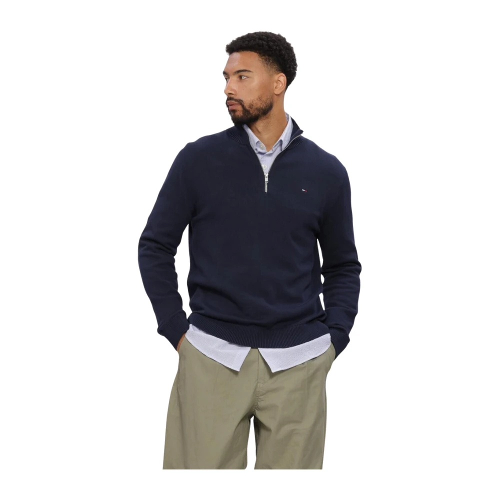 Tommy Jeans Herren Dunkelblau Tommy Hilfiger Troyer, Blau, Gr. Xl - Bild 13
