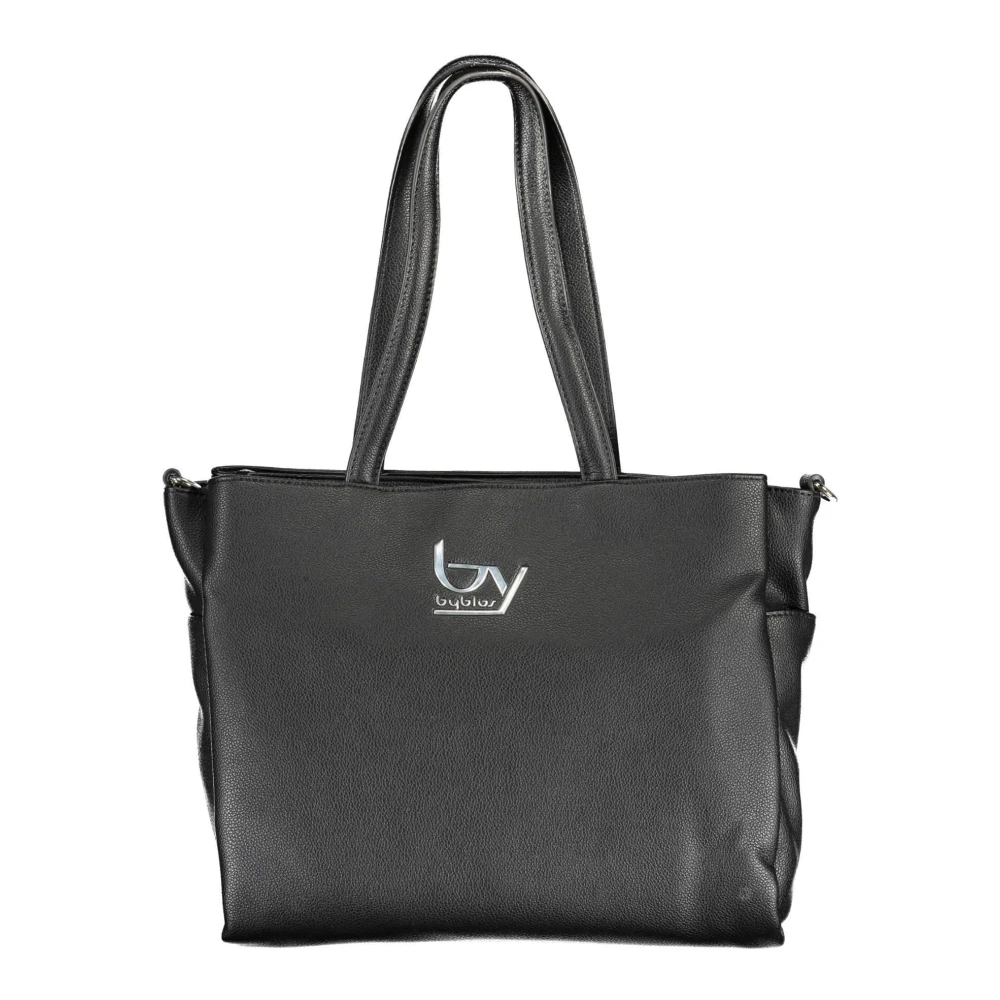Byblos, Damen, Tasche, Schwarze Polyethylen-Handtasche, Schwarz - Bild 5