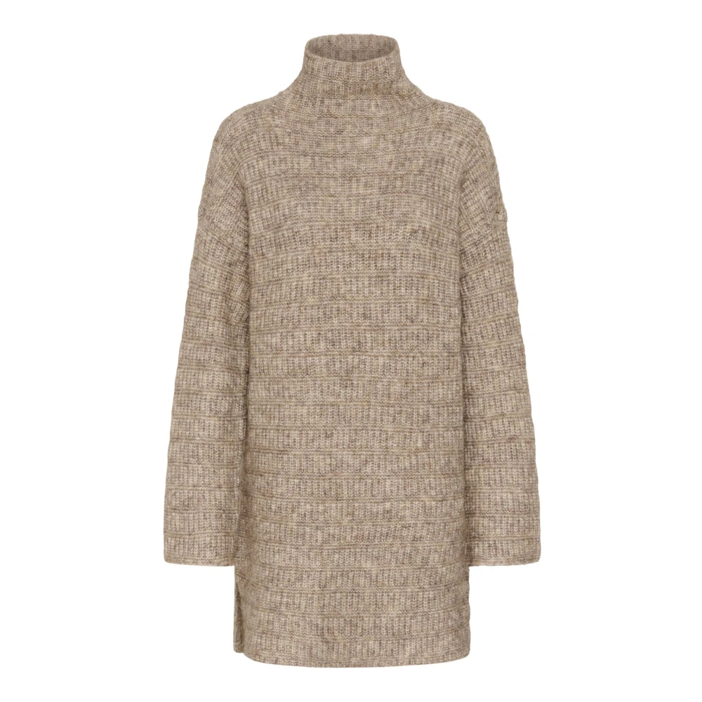 Kaffe Damen Marron Pulloverkleid Kakikki - Bild 3