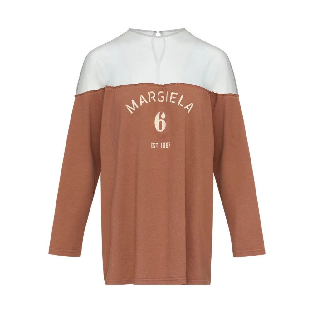 Mm6 Maison Margiela Damen Braun - Sweatshirt - Sweatshirts & Hoodies - M