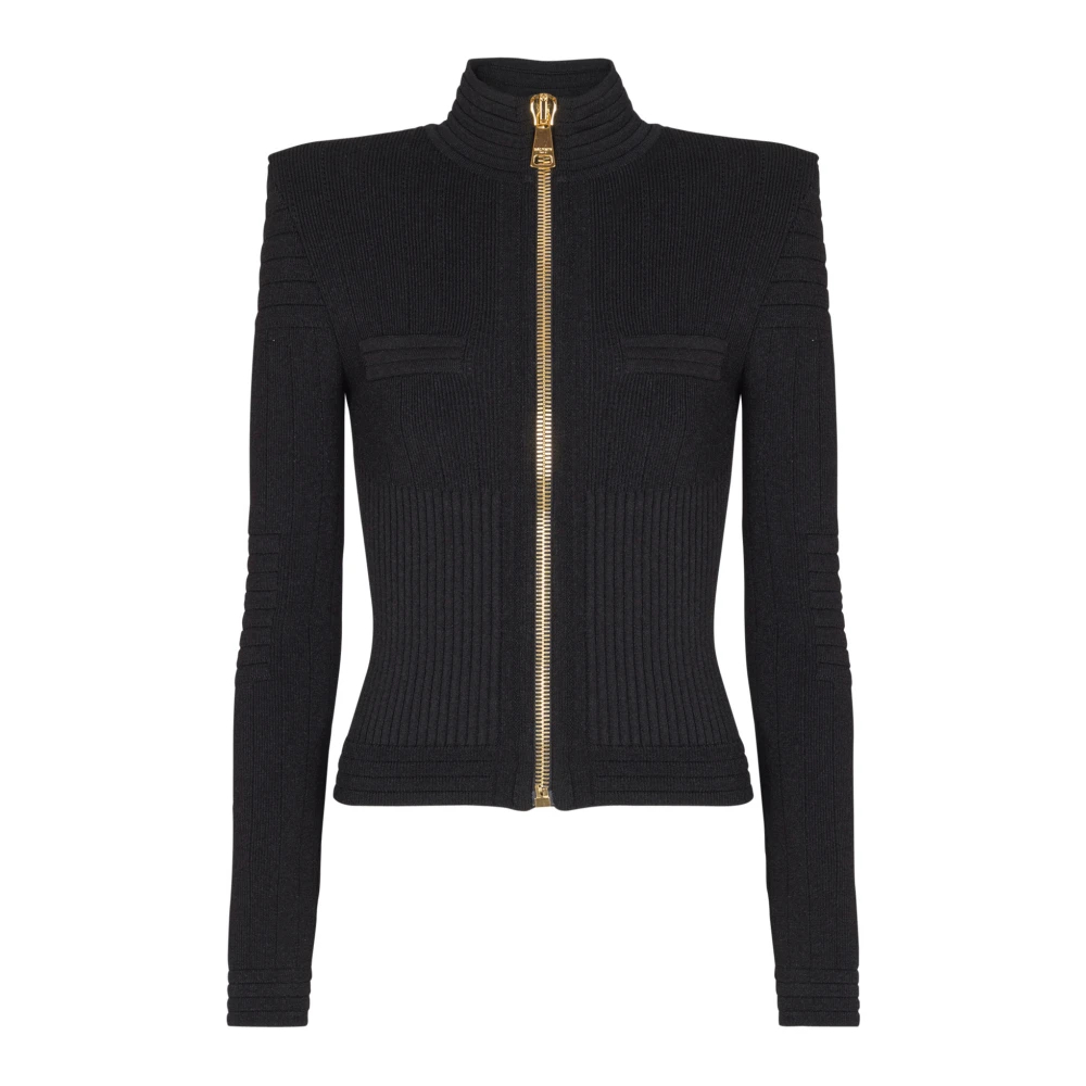 Balmain Damen Schwarz - Strickjacke - Knitwear - K - Xs