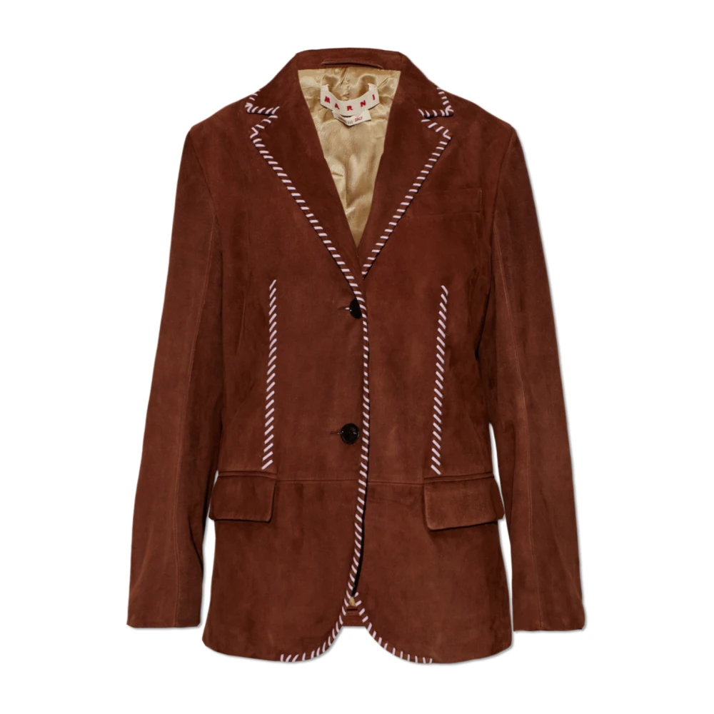 Marni Damen Braun - Lederblazer - Jackets - S
