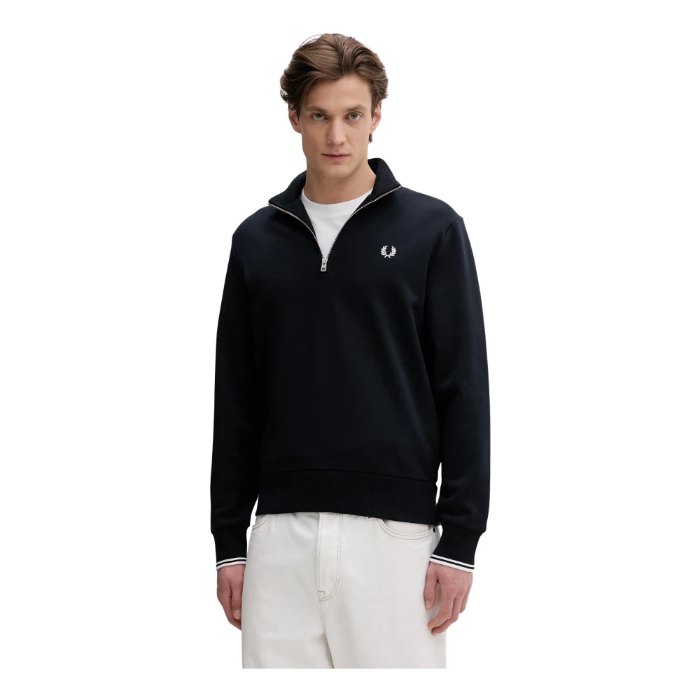 Fred Perry Half Zip Pullover Navy Blau - Größe XXL - Bild 8