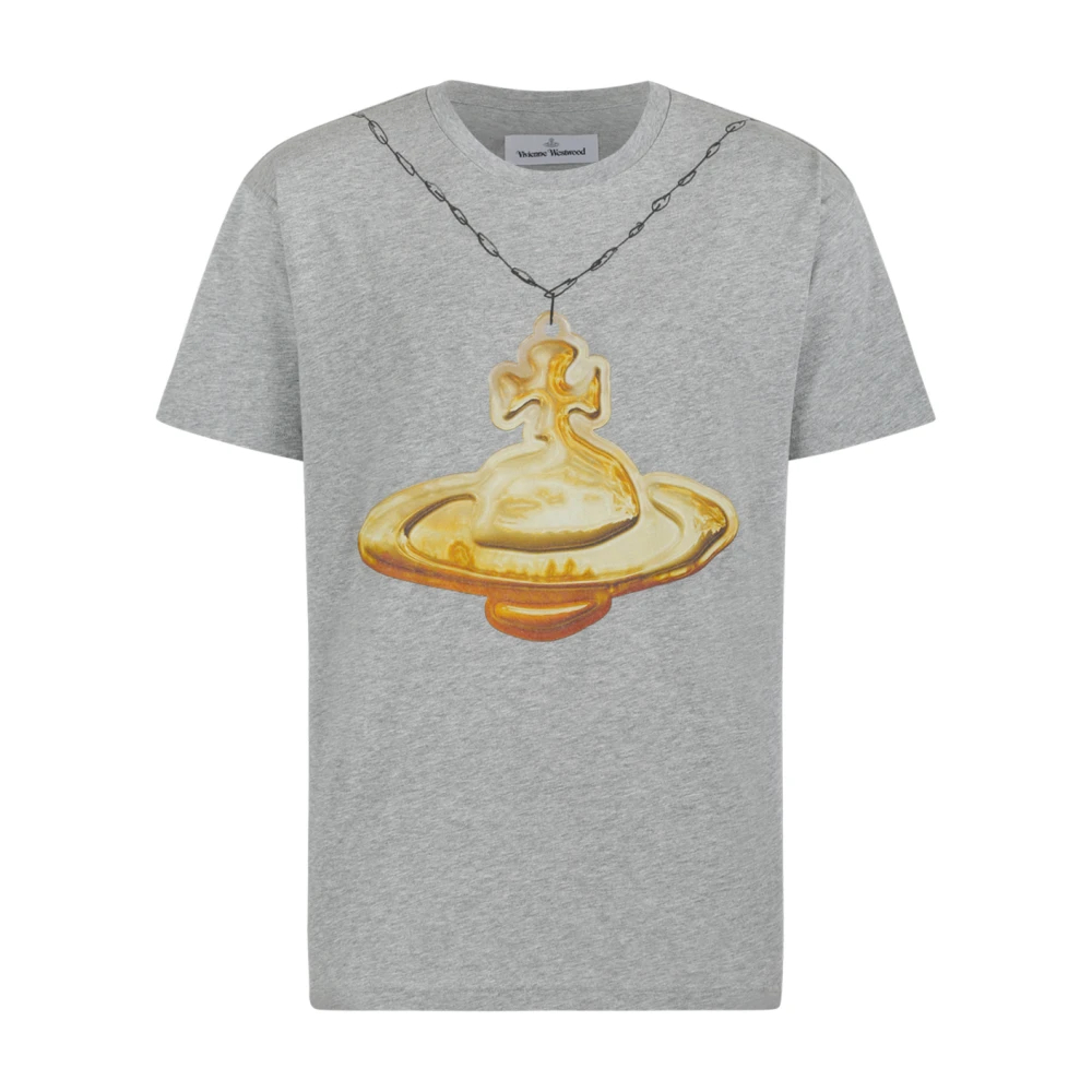 Vivienne Westwood - Graues Orb Grafik T-Shirt - Tops - Herren - Grau - Xl