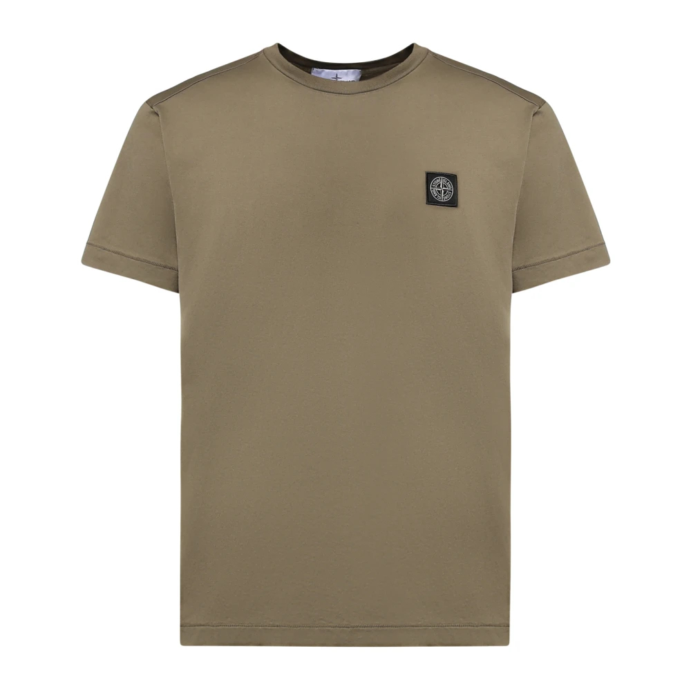 Stone Island - Slim-Fit T-Shirt Mit Kompass-Patch - Tops - Herren - Grün - Xl - Bild 5