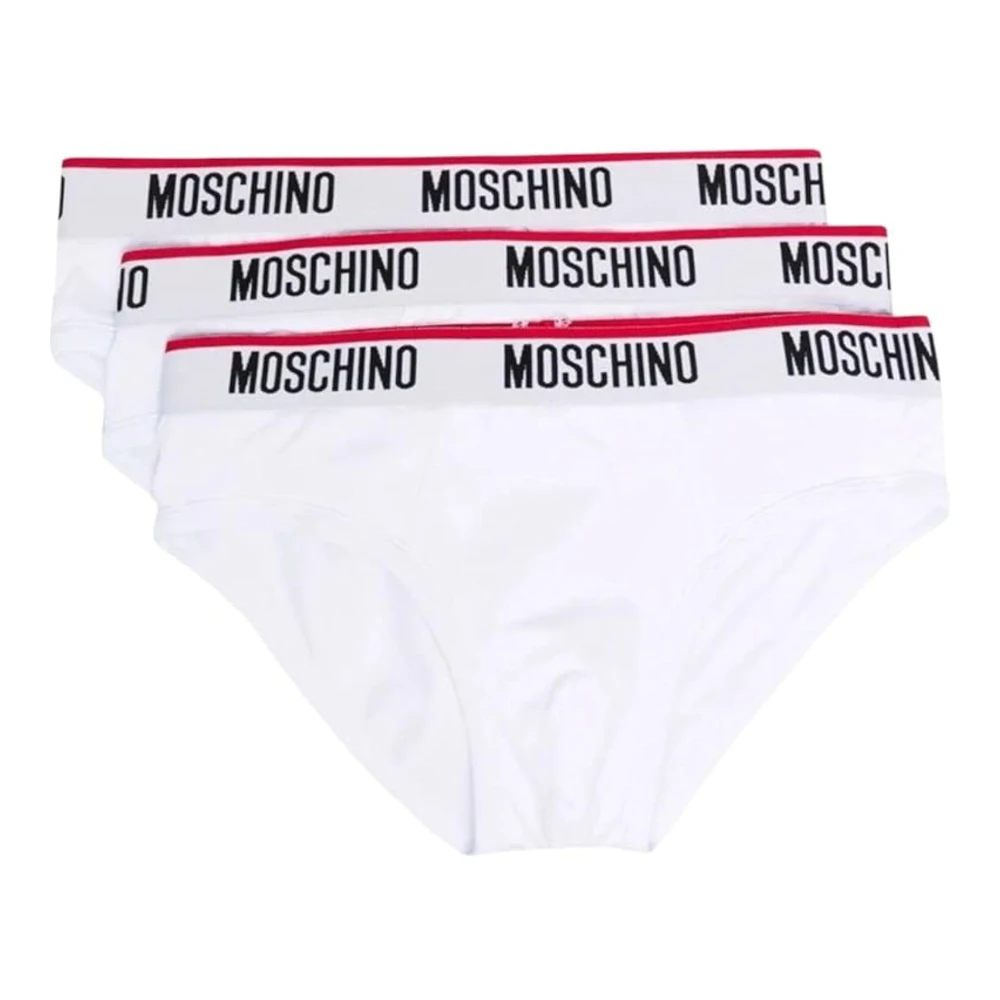 Moschino Herren Weiß - Cotton Stretch Slips 3Er-Pack - Underwear - 2XL