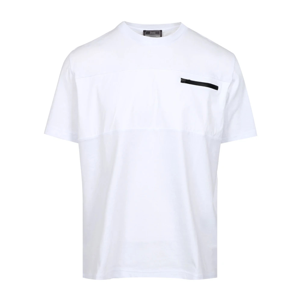 Herno - Zip-Pocket T-Shirt Mit Einsätzen - Tops - Herren - Weiß - Xl