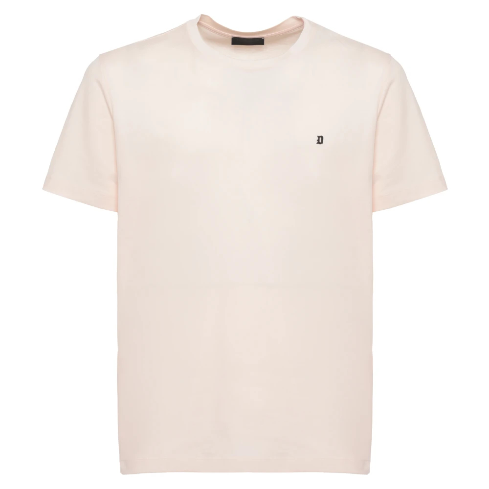 Dondup Herren Rosa - Baumwoll-Jersey T-Shirt Mit Rundhalsausschnitt - Tops - S