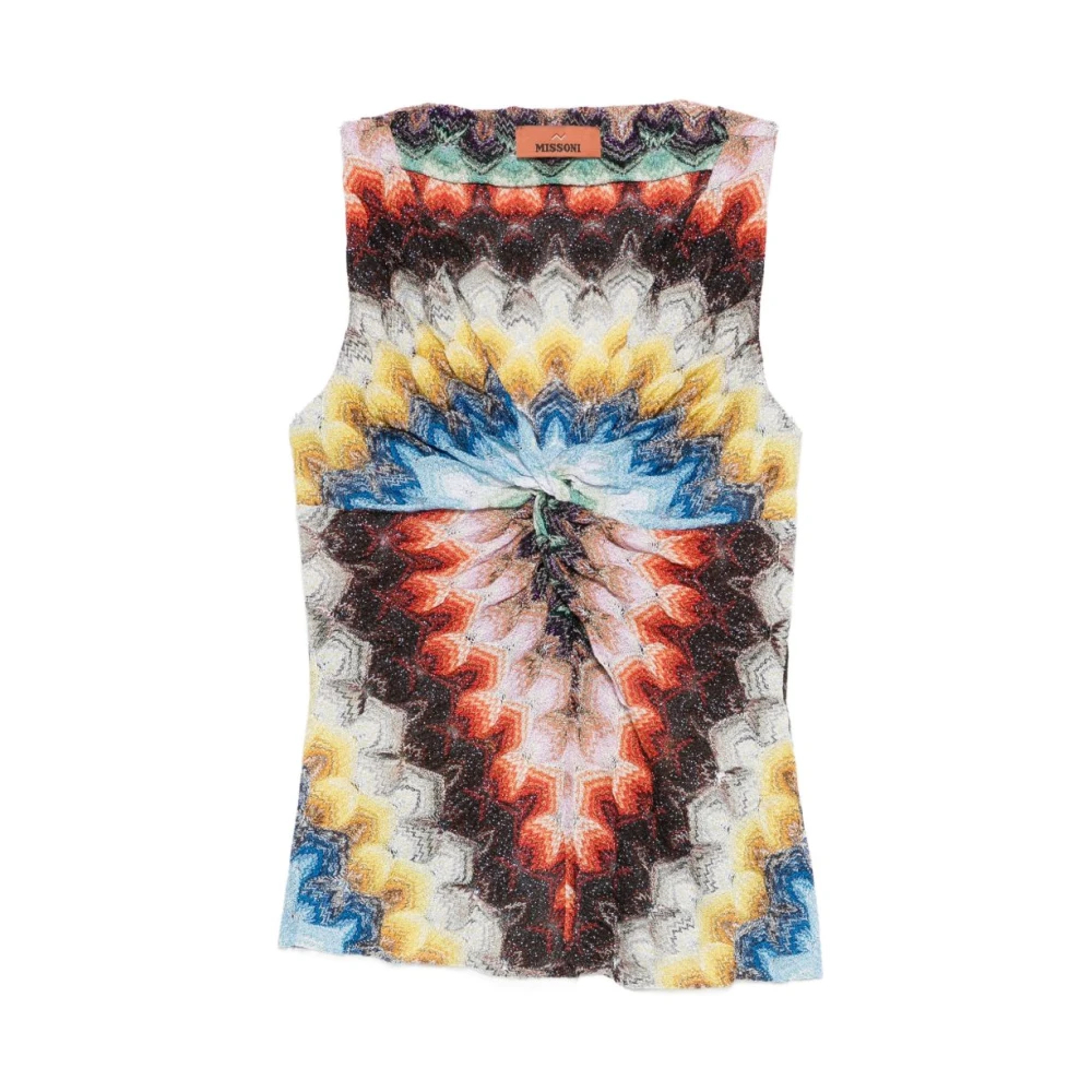 Missoni Damen Multicolor - Chevron-Muster Top Mit Twist-Detail - Tops - Mehrfarbig -S