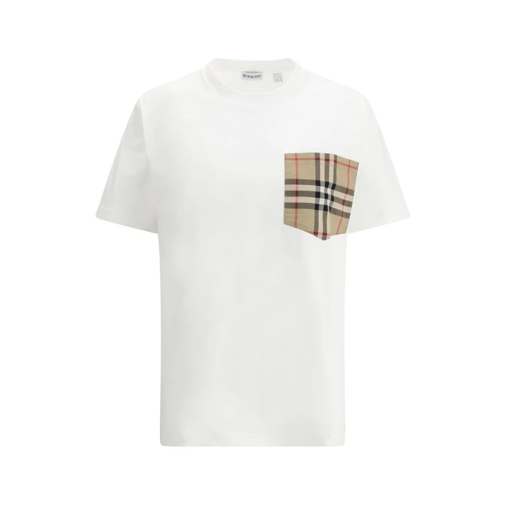 Burberry Damen Weiß - Archiv Check Taschen T-Shirt - Tops - M