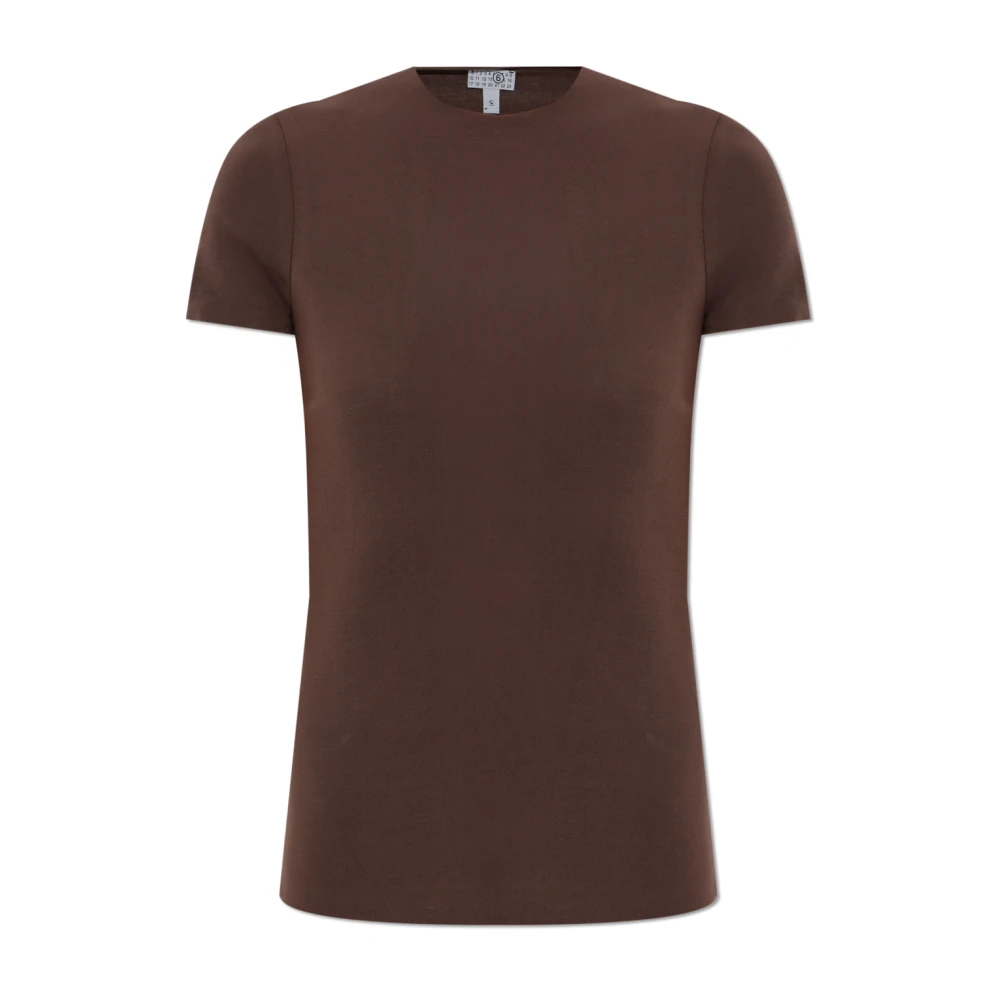 Mm6 Maison Margiela Damen Braun - Lingerie T-Shirt - Tops - S