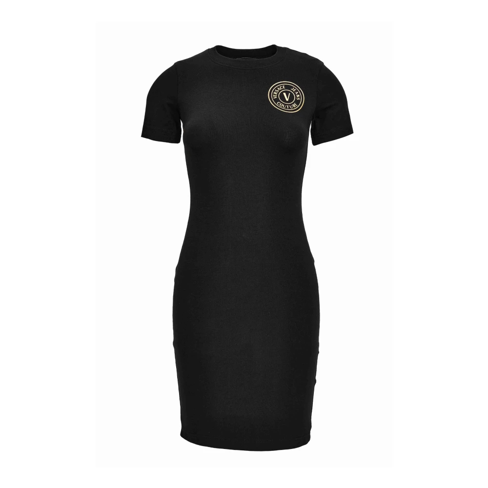 Versace Jeans Couture Damen Schwarz - Mini T-Shirt Kleid - Dresses - K - Xs