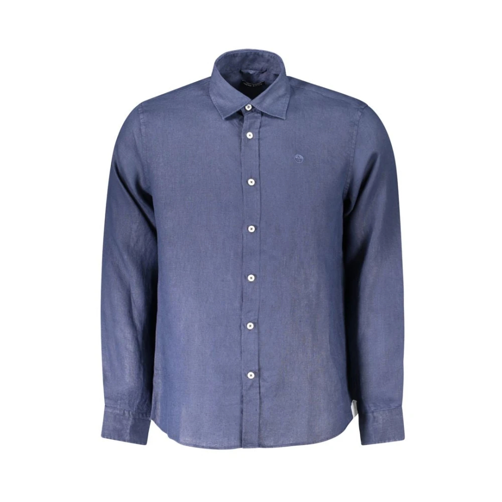 North Sails Herren Navy Blue - Leinenhemd Mit Logostickerei - Bild 6