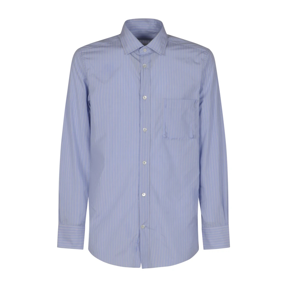 Maison Margiela Herren Blau - Gestreiftes Hemd - Shirts - Xl