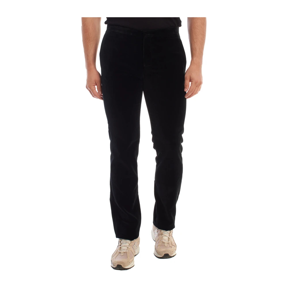 Emporio Armani Herren Schwarz - Samt Hose - Trousers - K - 3XS