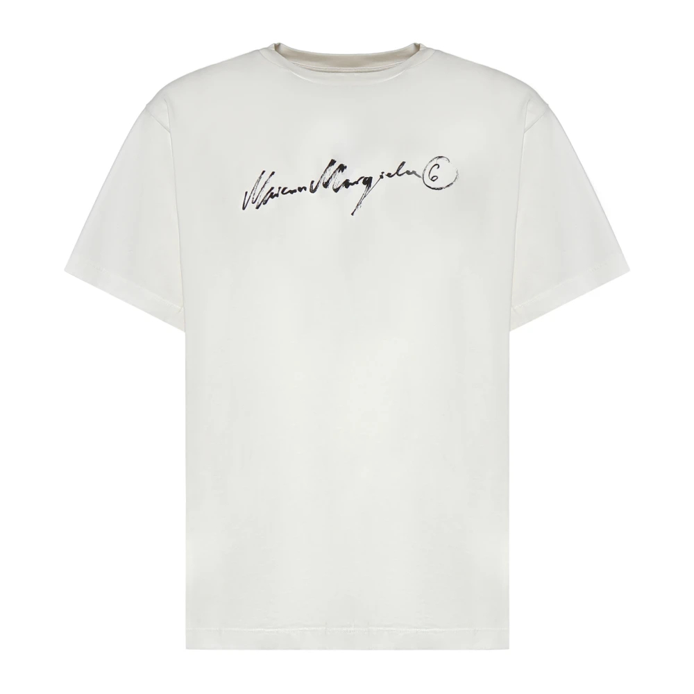 Mm6 Maison Margiela - Logo-Print T-Shirt - Tops - Herren - Weiß - S - Bild 6