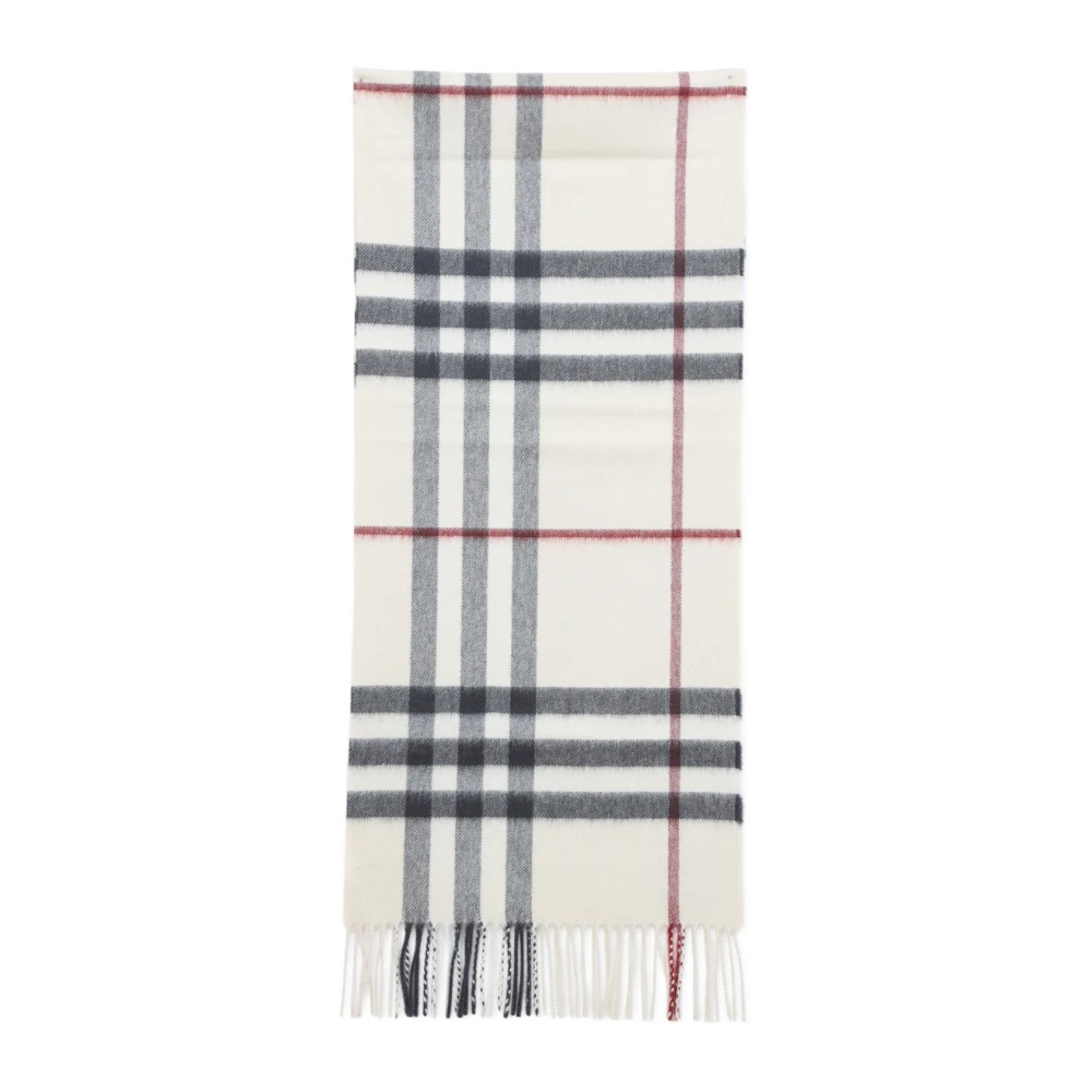 Burberry Herren Weiß Karom Cashmere Fransen Schal 8077884 A1450 Cm - Bild 3