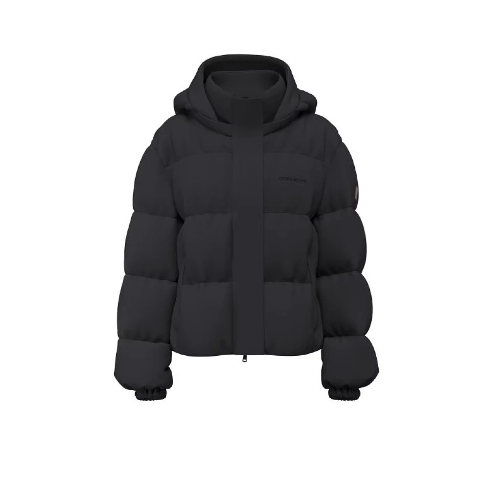 Guess - Cropped Puffer Jacket - Jackets - Damen - Schwarzk - M