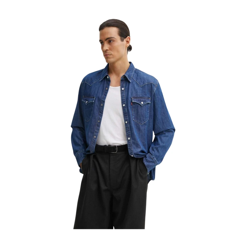Levis Herren Blau Levi's Barstow Westernhemd, Klein - Image 4