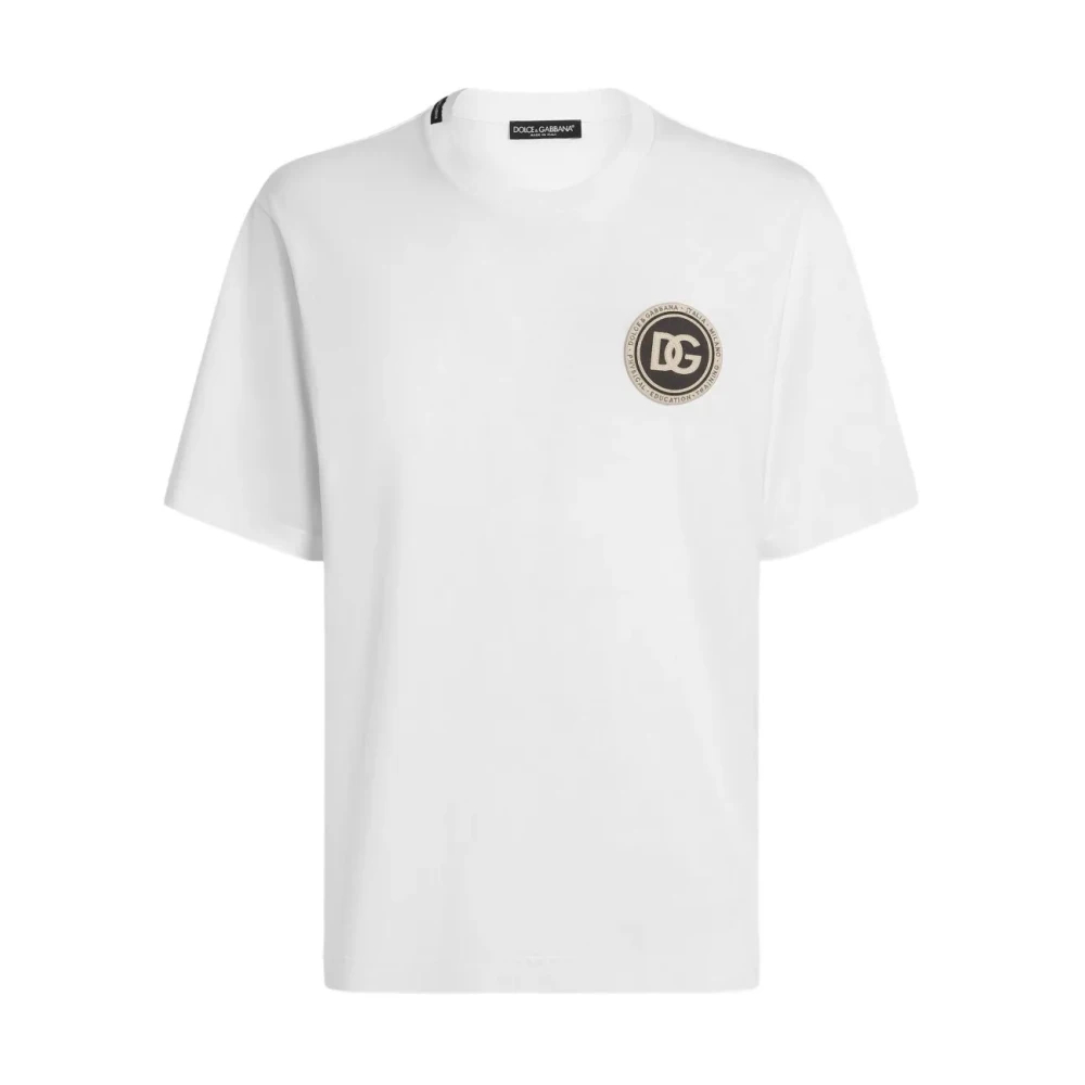 Dolce & Gabbana Herren Weiß - Logo T-Shirt - Tops - S