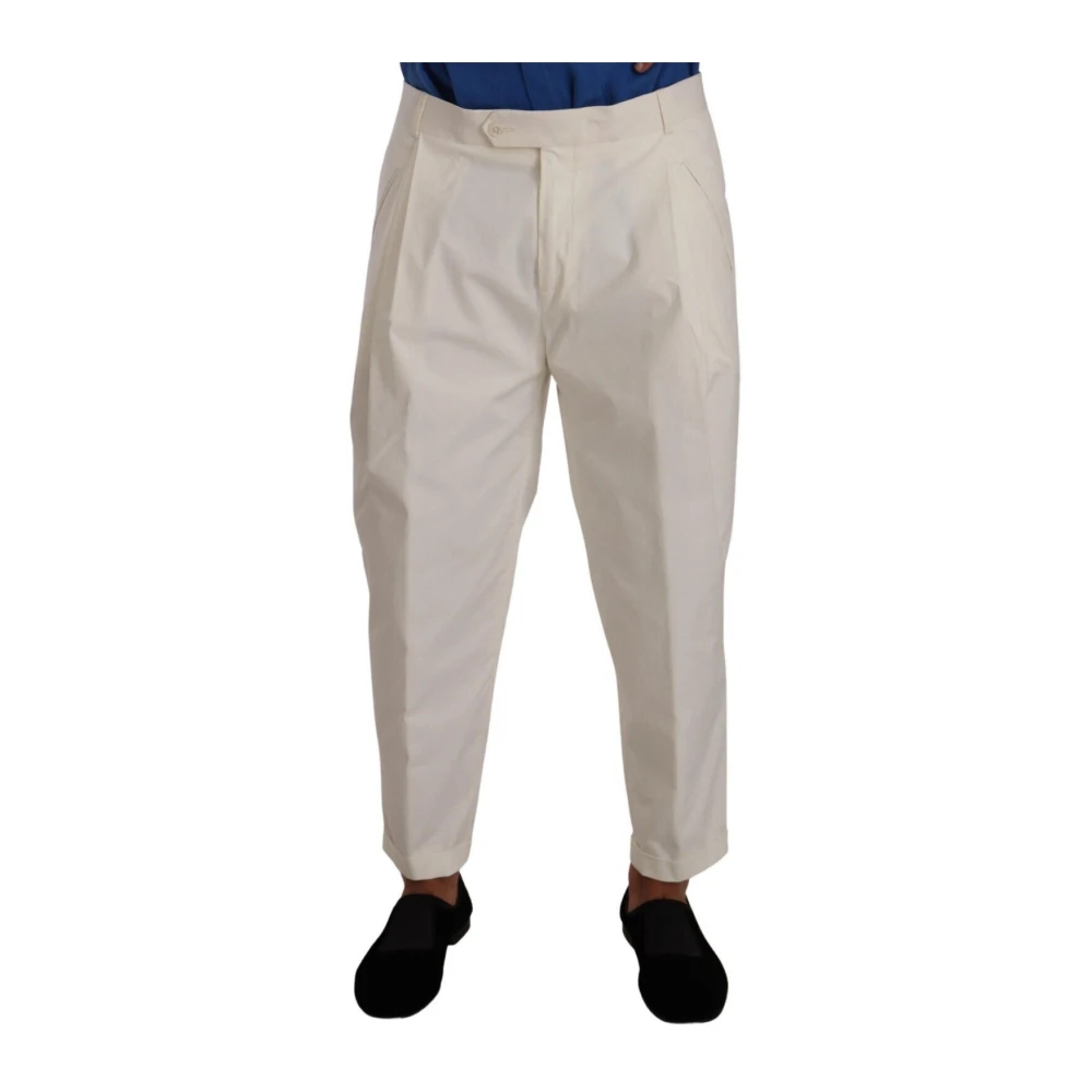 Dolce & Gabbana Herren Weiß - Slim-Fit Hosen - Trousers - L