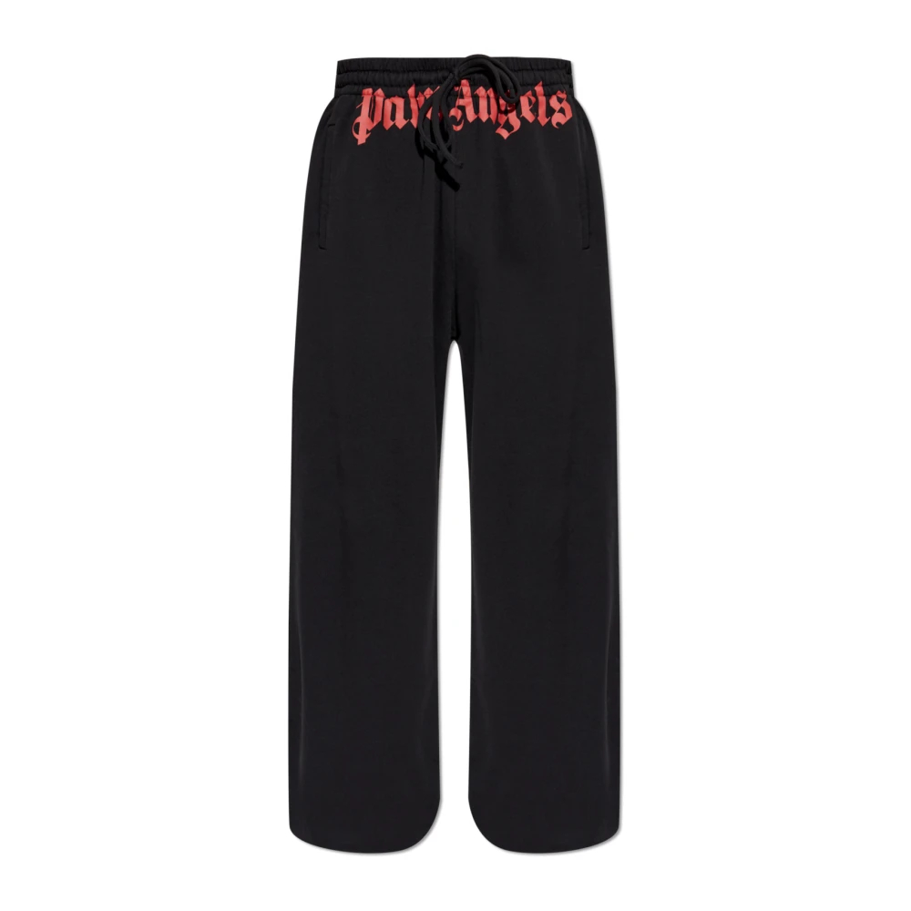 Palm Angels Herren Schwarz - Waist Logo Sweatpants - Trousers - K - 2XL