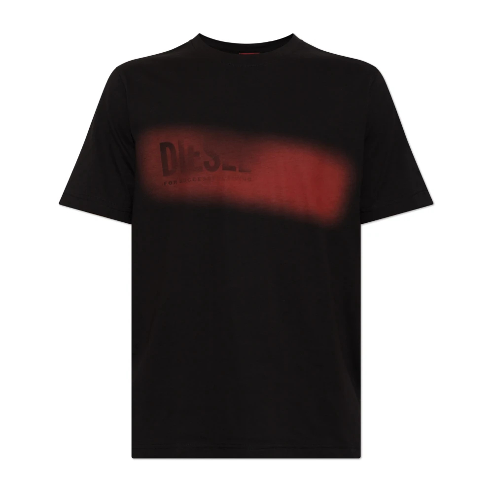 Diesel Herren Schwarz - T-Adjust-Aa5 T-Shirt - Tops - K - 2XL