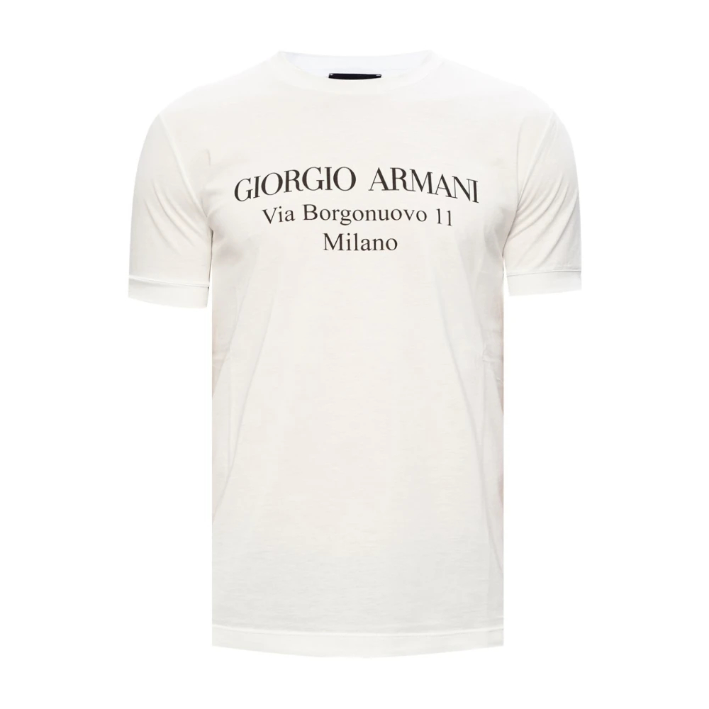 Giorgio Armani Herren Weiß - Logo T-Shirt - Tops - Xl