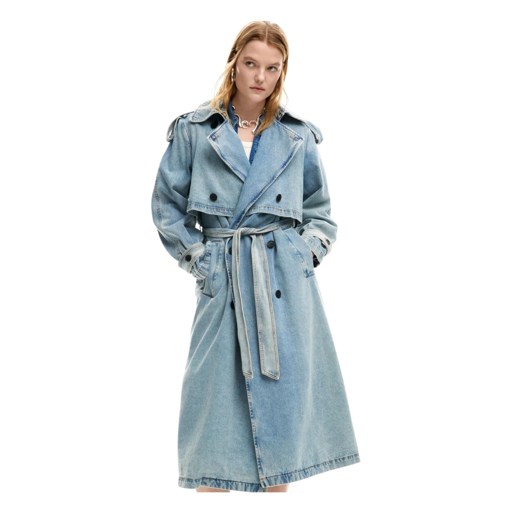 Desigual Damen Blau - Chaq Vio Trenchcoat - Coats - S