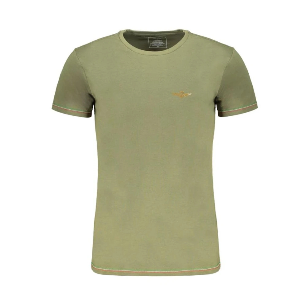 Aeronautica Militare Herren Grün - Crew Neck Tshirt - Tops - L
