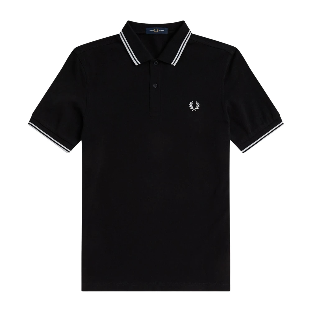 Fred Perry Schwarz Polo-Shirt Twin Tipped - Bild 16