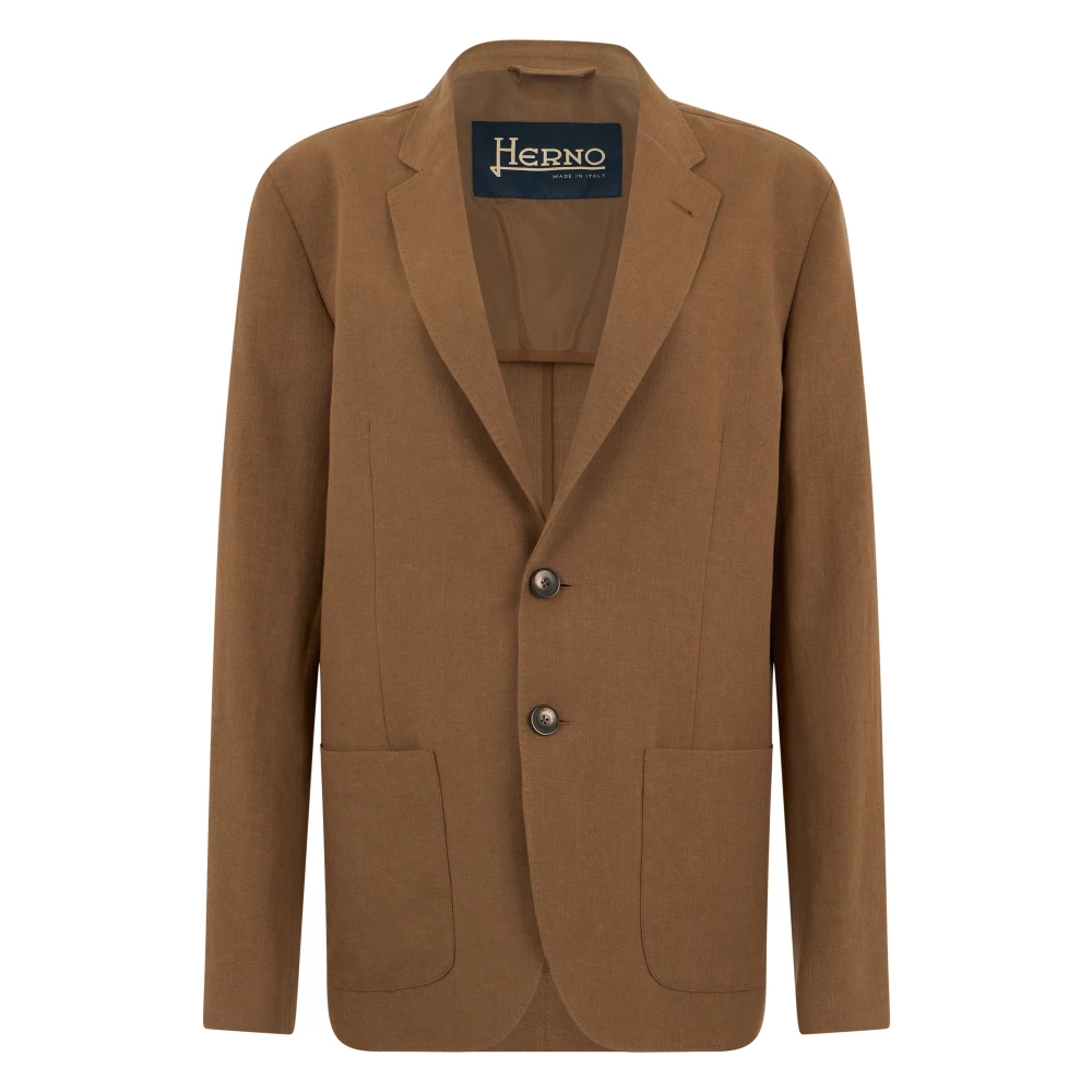 Herno Herren Braun - Einreihiger Blazer - Jackets - Xl