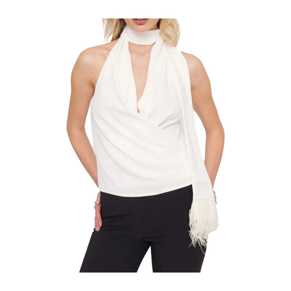 Nenette Damen Weiß - Folie Top - Tops - S