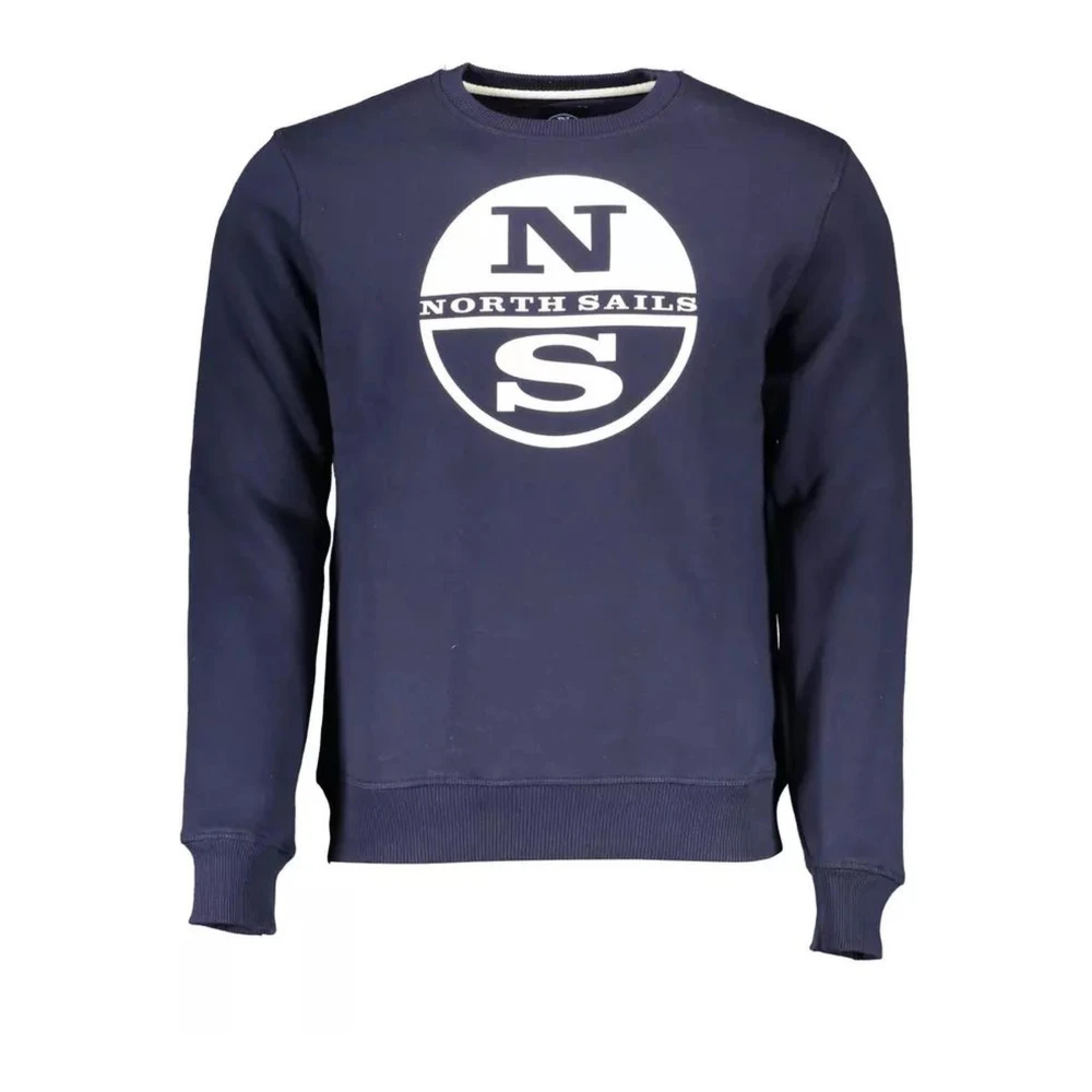 North Sails - Blauer Bedruckter Pullover Mit Rundhalsausschnitt - Sweatshirts & Hoodies - Herren - Blau - Xl - Bild 8