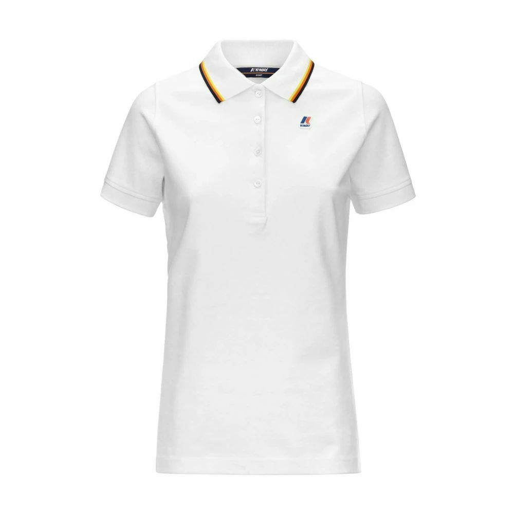 K-Way Damen Weiß - Alizee Stretch Polo T-Shirt - Tops - M