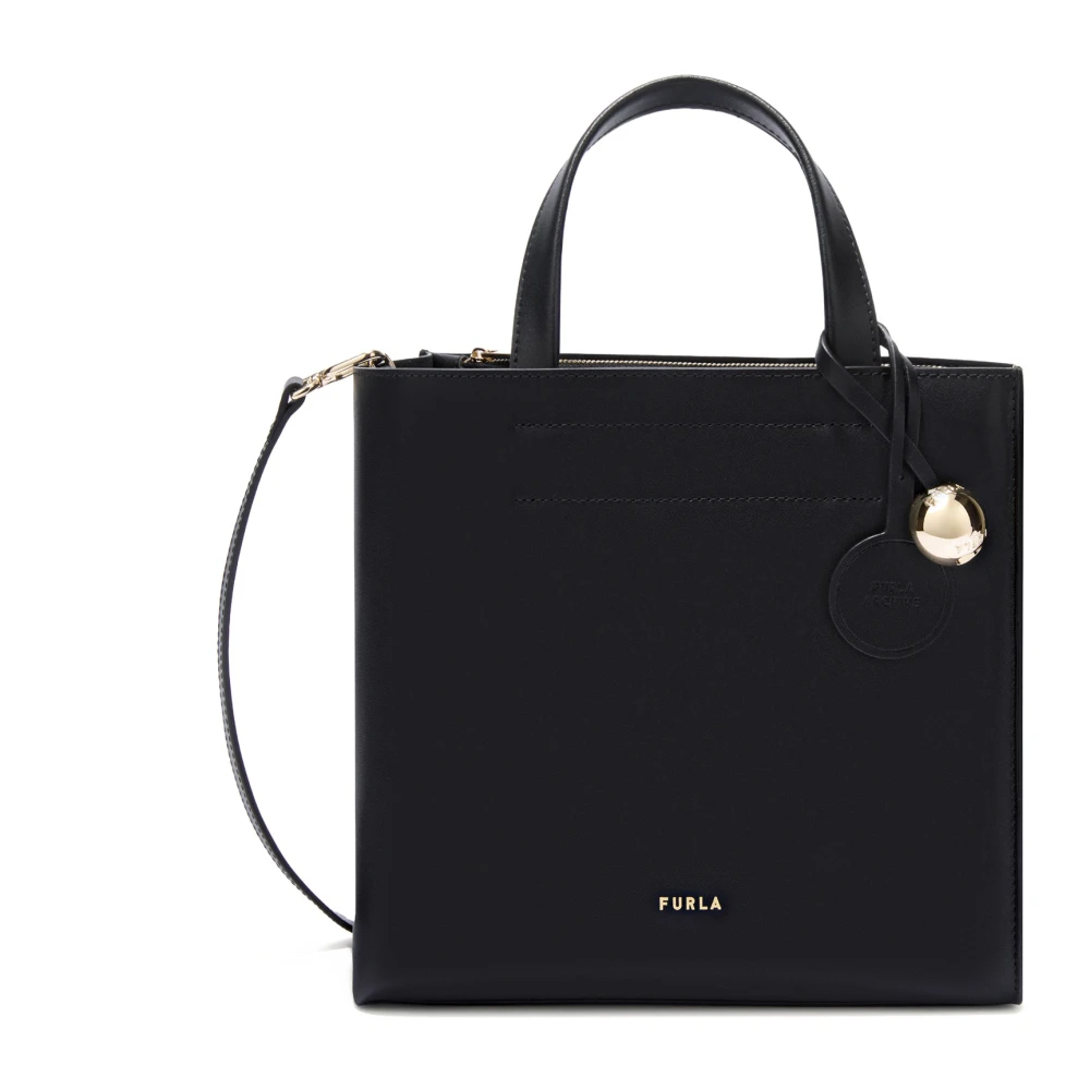Furla Divide It Sac Cabas S Nero Noir Cuir De Veau Sidney Femme - Bild 4