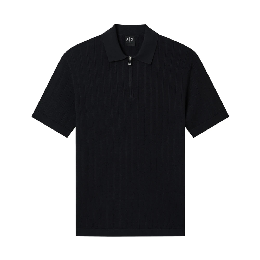 Armani Exchange Herren Blau - Essential Cotton Knit Polo Shirt - Tops - Xl