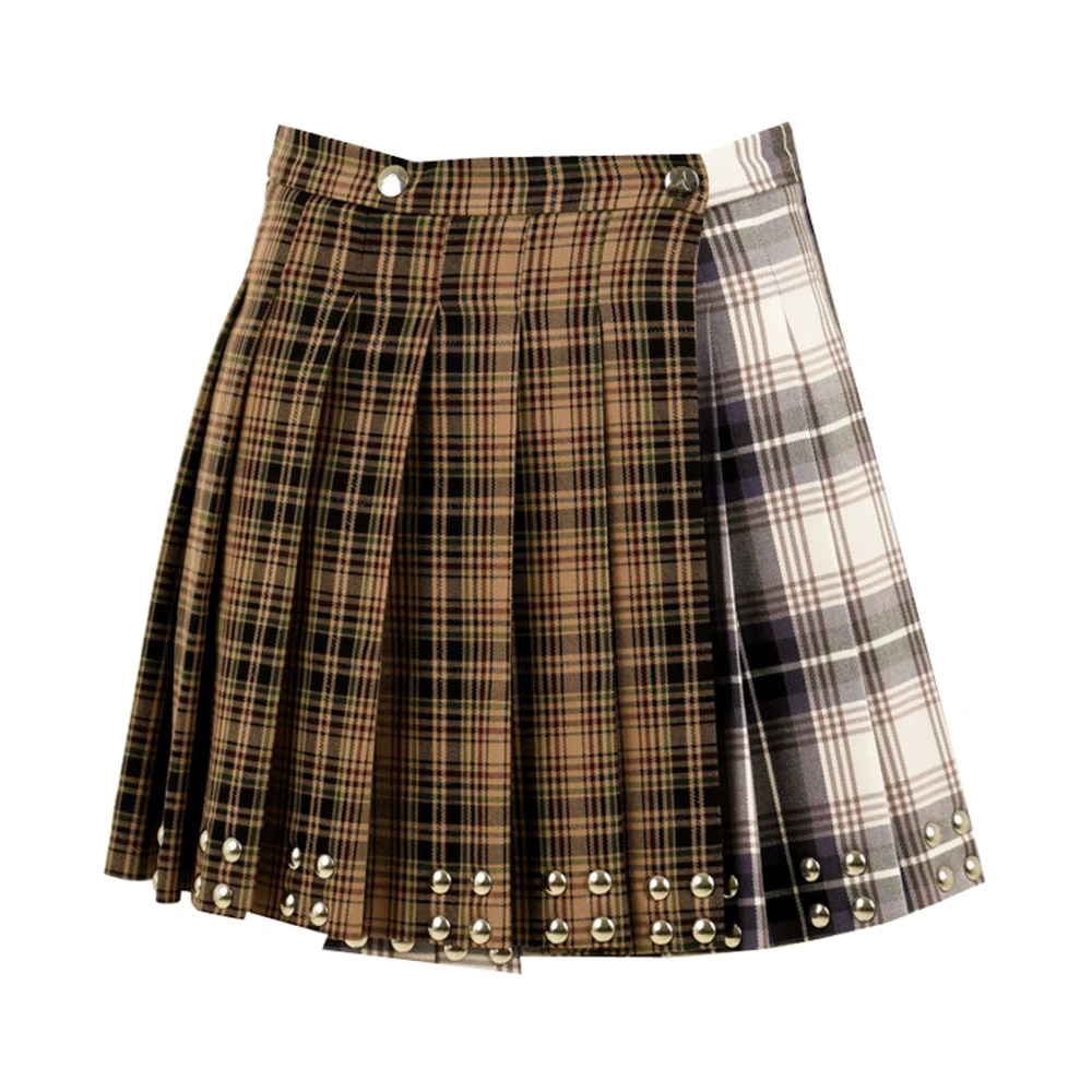 Akep Damen Multicolor - Falten Minirock - Skirts - Mehrfarbig - 2XS