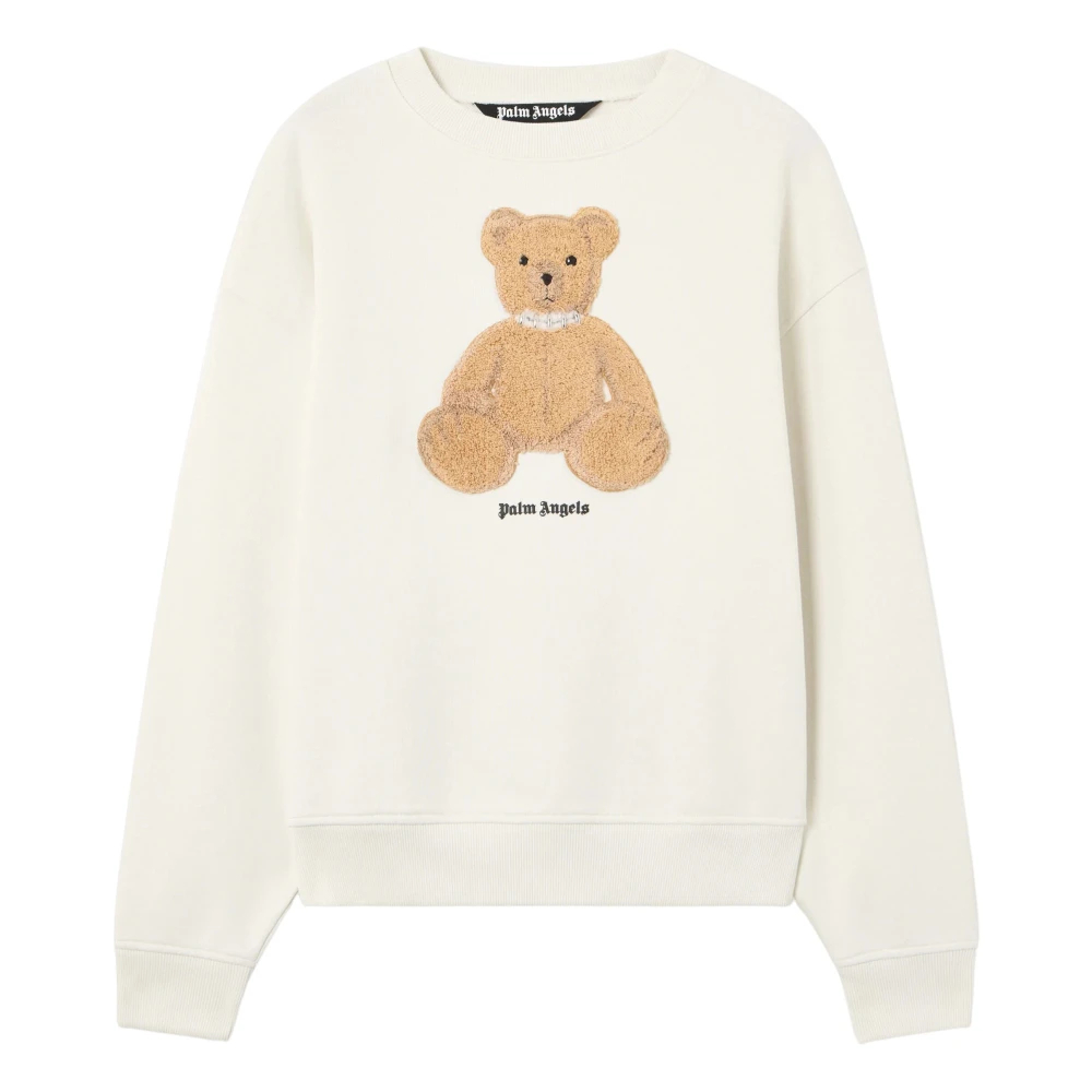 Palm Angels Herren Weiß - Bear Sweatshirt - Sweatshirts & Hoodies - 2XS