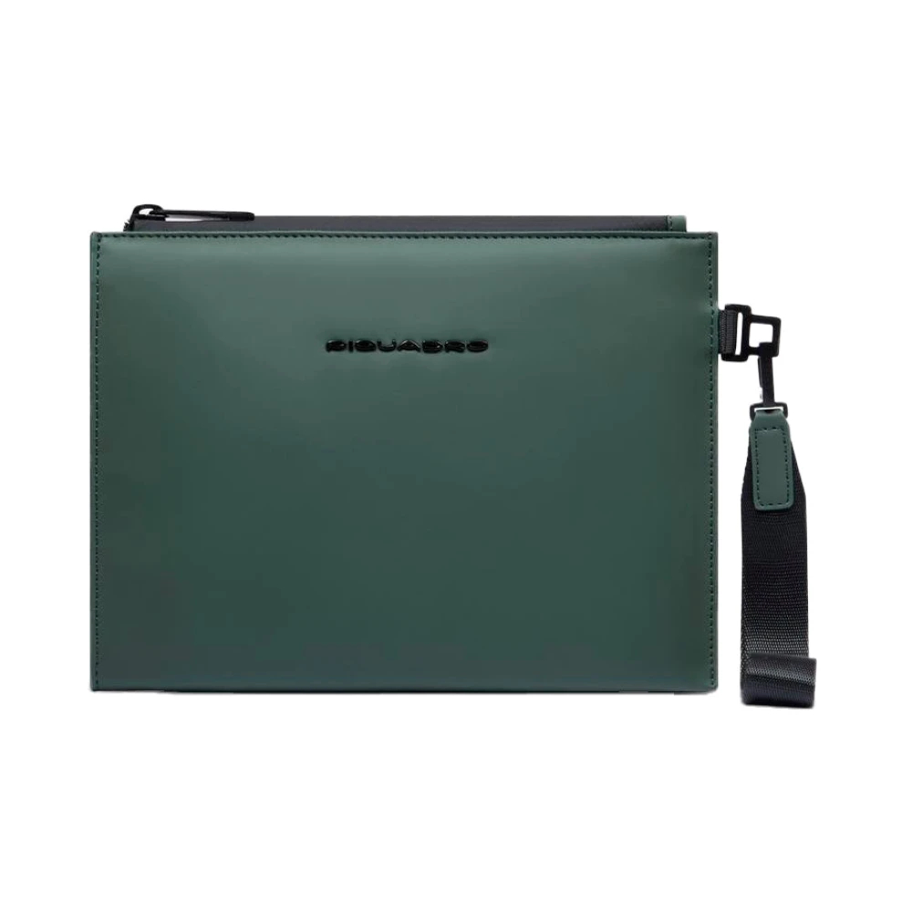 Piquadro Herren Grün - Wasserabweisende Clutch - Bags - One Size