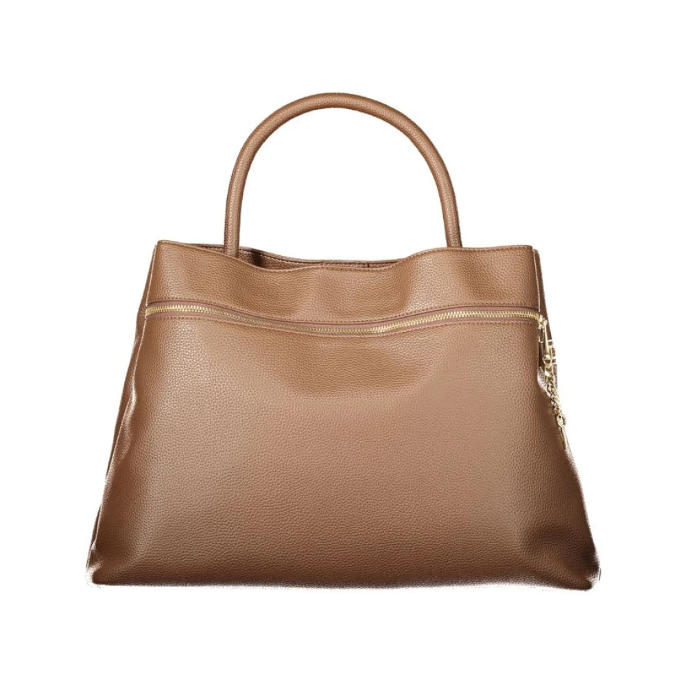 Twinset - Shopper Bag Mit Tasche Und Ovalem T-Verschluss - Bags - Damen - Braun - One Size - Bild 6