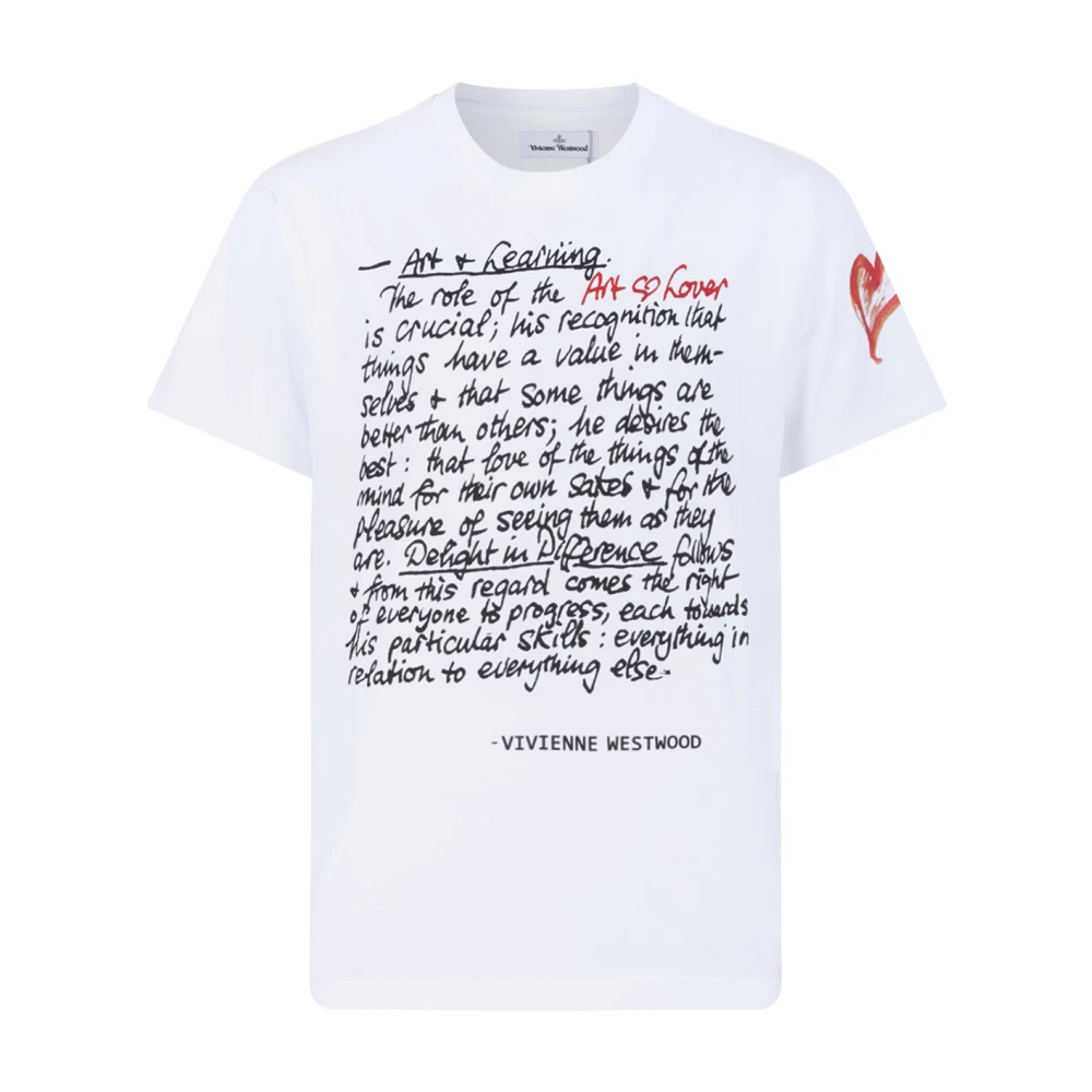 Vivienne Westwood - Art Heart Klassisches T-Shirt - Tops - Herren - Weiß - S