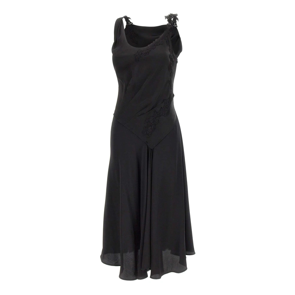 Victoria Beckham Damen Schwarz - Kleid Mit Spitzendetails - Dresses - K - Xs