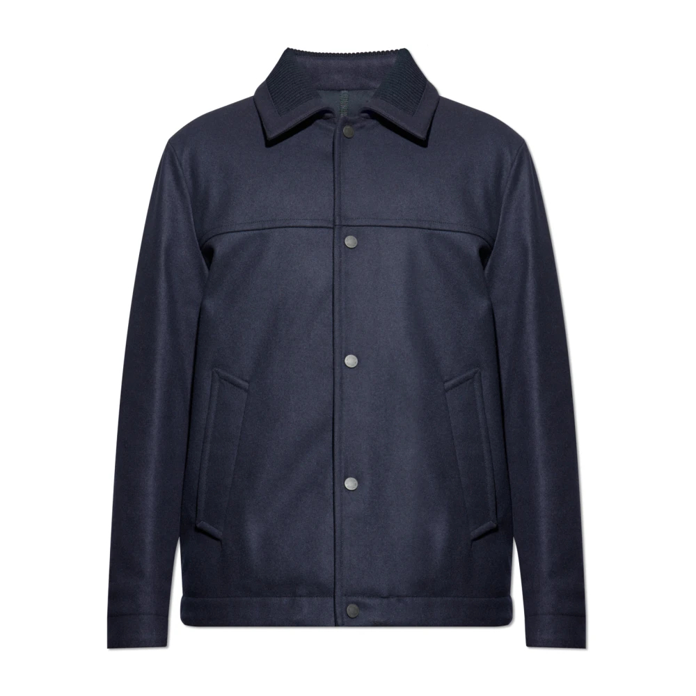 Moncler Herren Blau - Wool Down Jacket - Jackets - 2XL