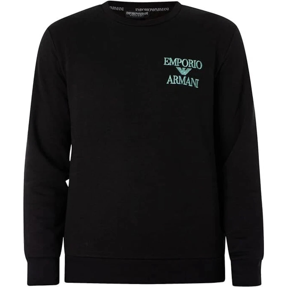Emporio Armani Herren Schwarz - Iconic Terry Sweatshirt - Knitwear - K - 2XL