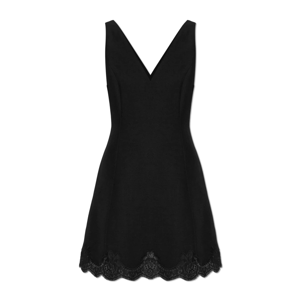 Valentino Garavani Damen Schwarz - Kleid Mit Spitzenbesatz - Dresses - K - S