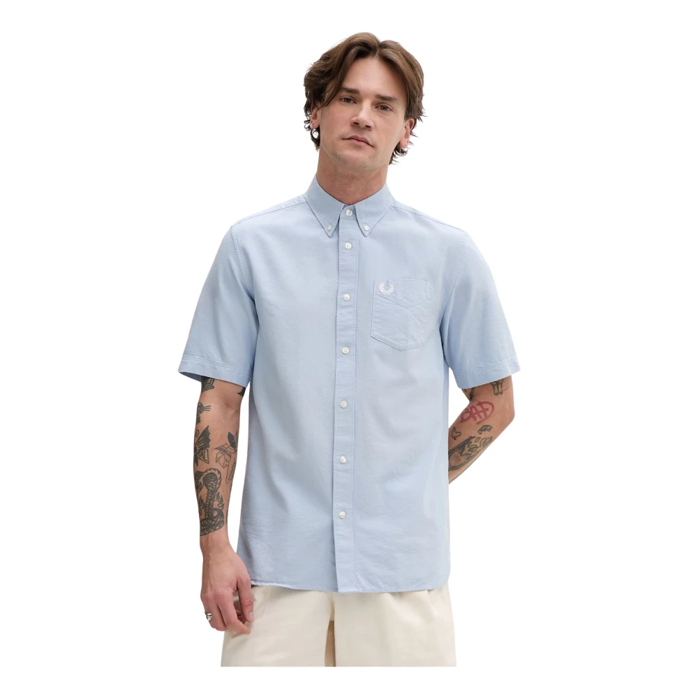 Hemd FRED PERRY Oxford Shirt Light Smoke L - Bild 4