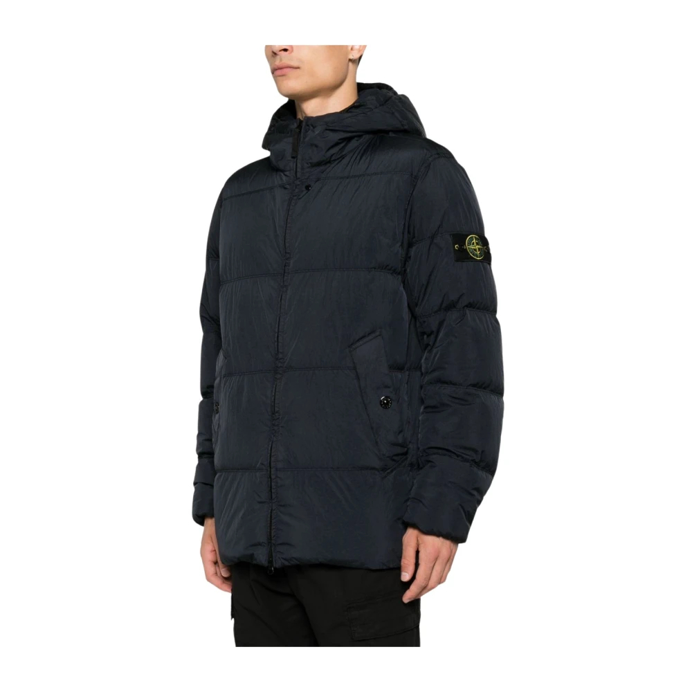 Stone Island - Crinkle Reps Daunenjacke - Jackets - Herren - Grau - M - Bild 5