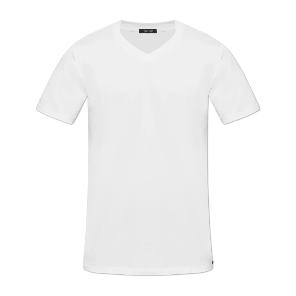 Tom Ford Herren Weiß - Unterhemd Mit V-Ausschnitt - Tops - S